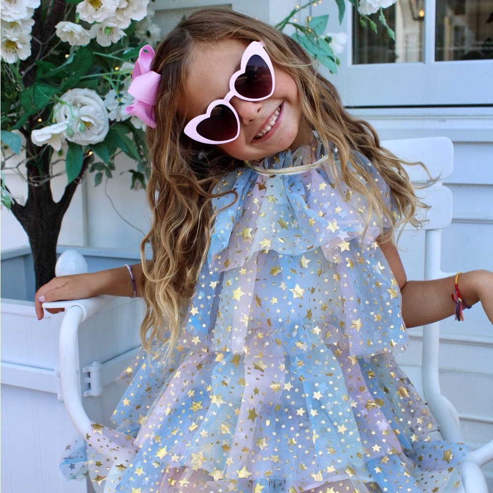 WORN ONCE: LOLA + THE BOYS Starry Layered Tulle Dress